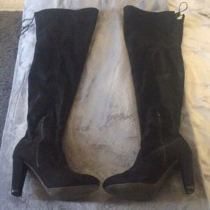 Size 10 Black Thigh High heeled boots